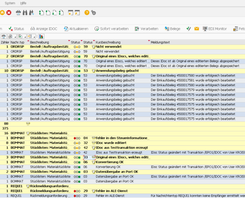 EPO IDoc Monitor für SAP ALV